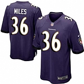 Nike Men & Women & Youth Ravens #36 Miles Purple Team Color Game Jersey,baseball caps,new era cap wholesale,wholesale hats